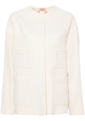 Nº21 open-front jacket - Neutrals