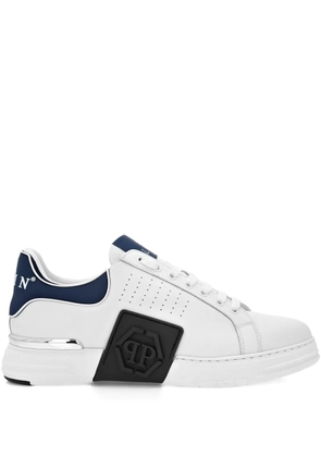 Philipp Plein nappa-leather low-top sneakers - White