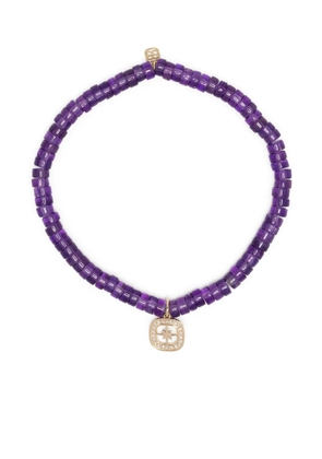 Sydney Evan 14kt yellow gold Starburst amethyst bracelet - Purple