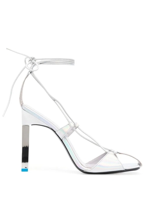 The Attico 105mm Adele sandals - Silver