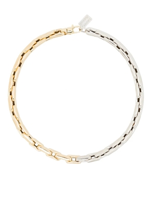 Lauren Rubinski 14kt gold square-link choker - Silver