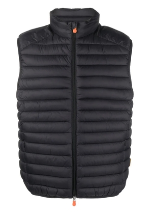 Save The Duck logo-patch padded gilet - Black