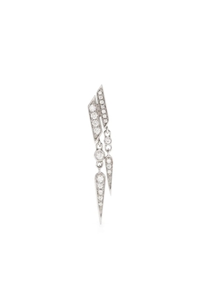 STATEMENT PARIS Anyway diamond drop earring - Silver
