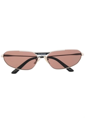 Balenciaga Eyewear oval-frame design sunglasses - Gold