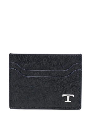 Tod's logo leather card holder - Blue