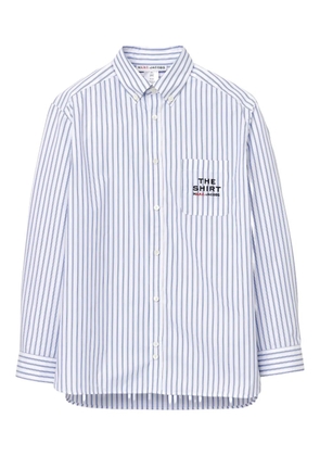 Marc Jacobs striped-cotton pocket-embroidered shirt - Blue