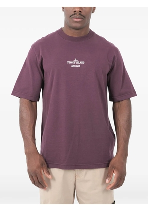 Stone Island logo-detail T-Shirt - Purple