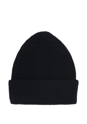 Roberto Collina ribbed wool beanie hat - Blue