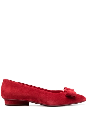 Ferragamo Viva bow-detail ballerina shoes - Red