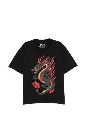 Melt dragon-print T-shirt - Black