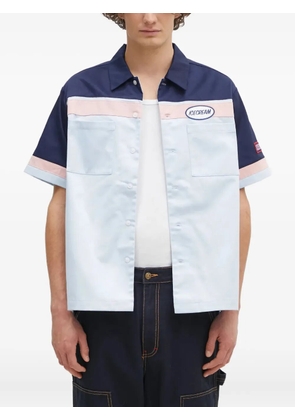 ICECREAM panelled embroidered shirt - Blue
