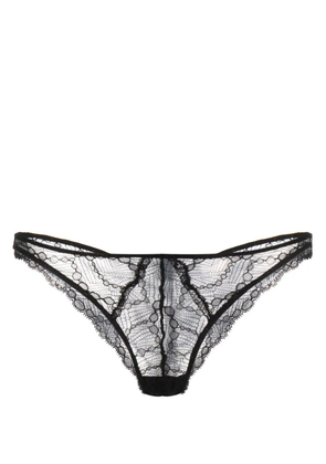 Kiki de Montparnasse Mon Cheri lace thong - Black