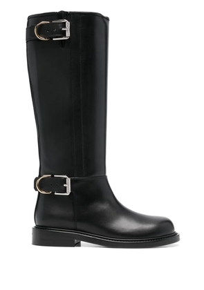 Givenchy buckled leather boots - Black