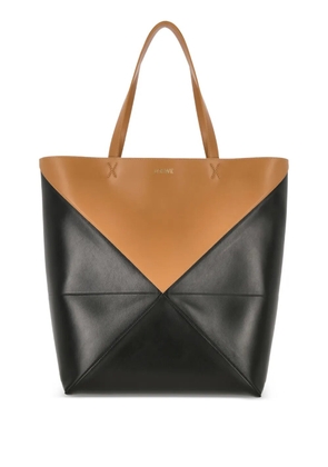LOEWE XL Puzzle Fold leather tote bag - Brown