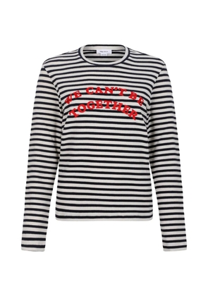 Alexander McQueen striped crew-neck sweater - Blue