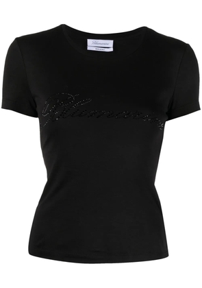 Blumarine logo-embellishment cotton T-shirt - Black