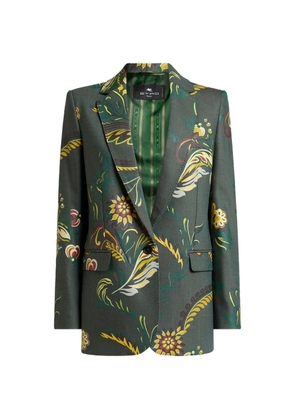 ETRO floral-pattern blazer - Green