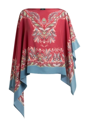 ETRO paisley-print asymmetric blouse - Red
