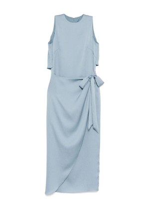 Amsale draped over skirt dress - Blue