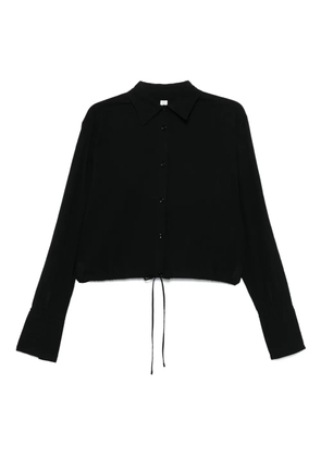 TOTEME drawstring-hem shirt - Black