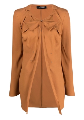 Kiko Kostadinov cut-out front-slit blouse - Brown
