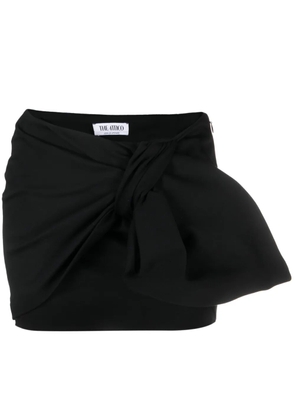 The Attico Daiki tie-knit mini skirt - Black