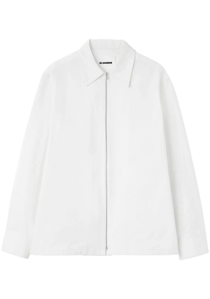 Jil Sander zip-up cotton shirt - White