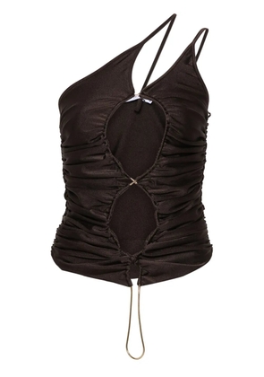 Amen cut-out asymmetric top - Brown
