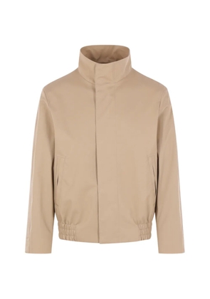 Lardini high-collar logo bomber jacket - Neutrals