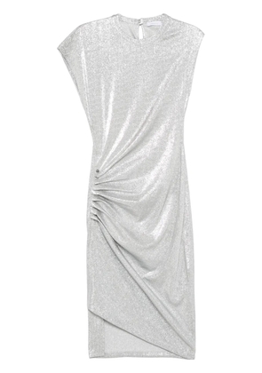 Rabanne draped asymmetric mini dress - Grey