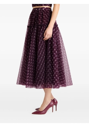 Cinq A Sept Camille polka dot selly skirt - Purple