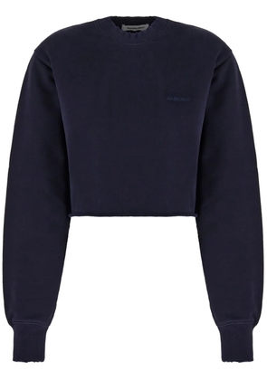 AMBUSH logo-embroidered cotton sweatshirt - Blue