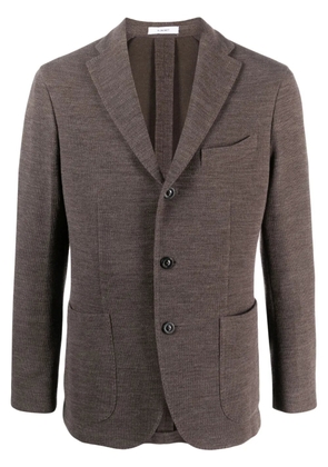 Boglioli single-breasted knitted blazer - Brown