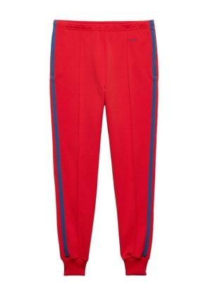 Prada stripe-detail track pants - Red