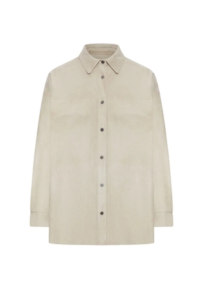 Salvatore Santoro leather shirt - Neutrals