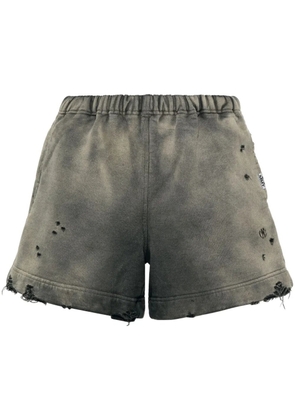 Maison MIHARA YASUHIRO distressed cotton shorts - Grey