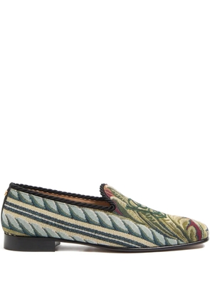 Valentino Garavani embroidered slip-on shoes - Green
