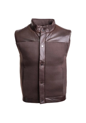 MANRICO CASHMERE zip-up gilet - Brown