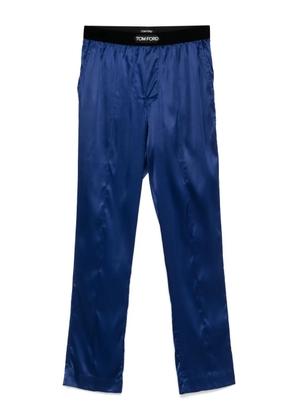 TOM FORD satin pajama trousers - Blue