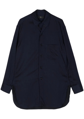 Y's cut-out twill shirt - Blue