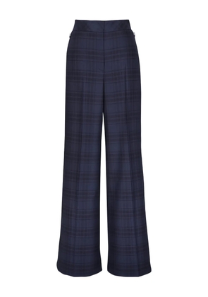 Akris check trousers - Blue