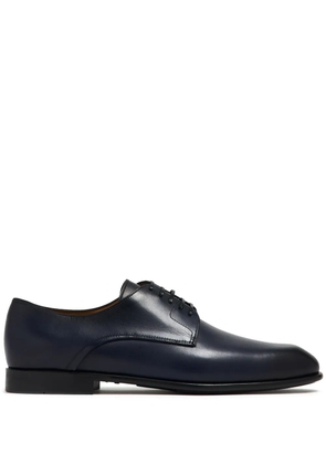 Ferragamo polished leather derby shoes - Blue
