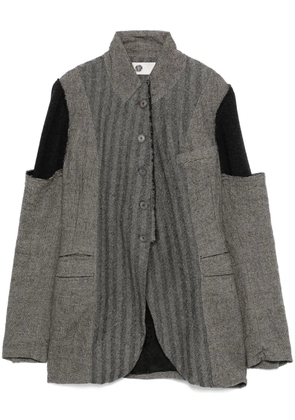 Marc Le Bihan patchwork blazer - Grey