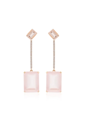 Mateo 14kt gold diamond quartz earrings