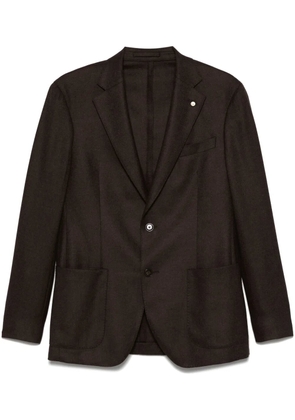 LUIGI BIANCHI MANTOVA single-breasted blazer - Brown