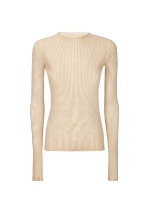 Uma Wang ribbed long-sleeve top - Neutrals