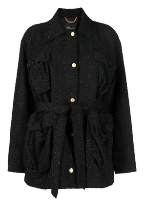 Blumarine bouclé button-up jacket - Black