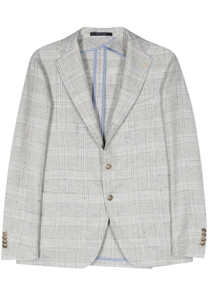 Tagliatore single-breasted checked blazer - Grey