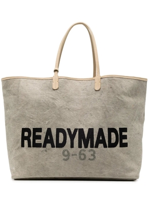 Readymade logo-print cotton tote bag - Brown