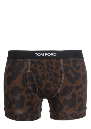 TOM FORD logo waistband boxer briefs - Brown